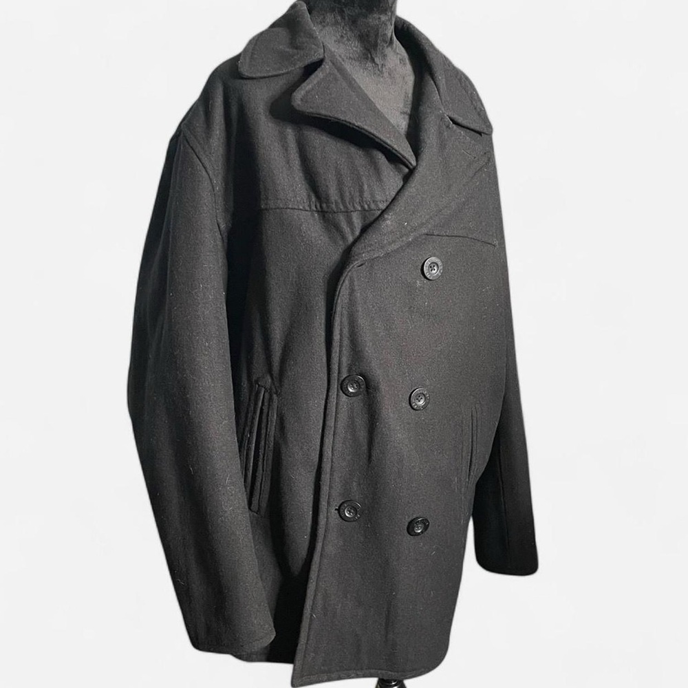 Chaps Black button up Peacoat